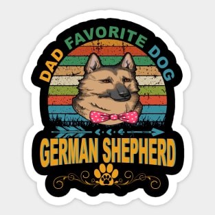 Dad Favorite Dog German Shepherd Vintage Sticker